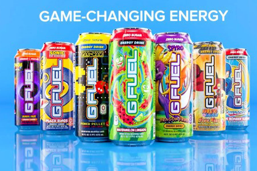 Picture of G Fuel in different Flavors, one of the best energy drink for gamers.