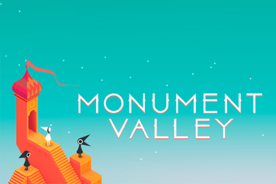 One of the official pictures of Monument Valley, one of the most popular offline ios games.