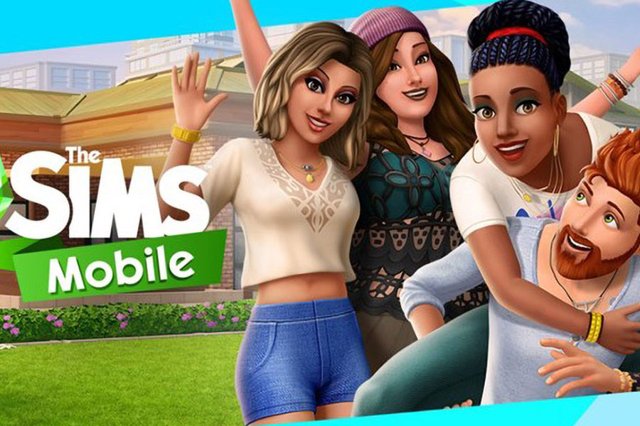 One of official Pictures of The Sims Mobile, one of the games you can play while listening to a podcast.