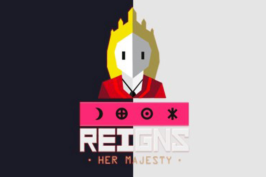 One of the official pictures of Reigns: Her Majesty, one of the most popular offline ios games.