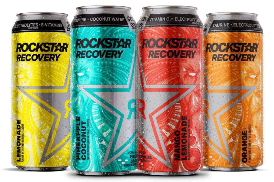 Picture of Rockstar in different Flavors, one of the best energy drink for gamers.