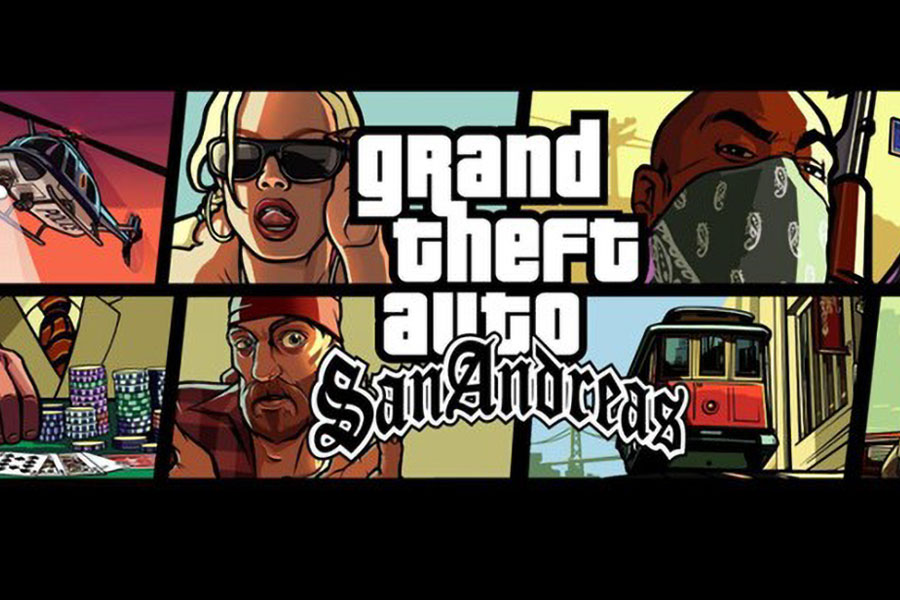 One of the official pictures of Grand Theft Auto: San Andreas, one of top offline games for android 2024.