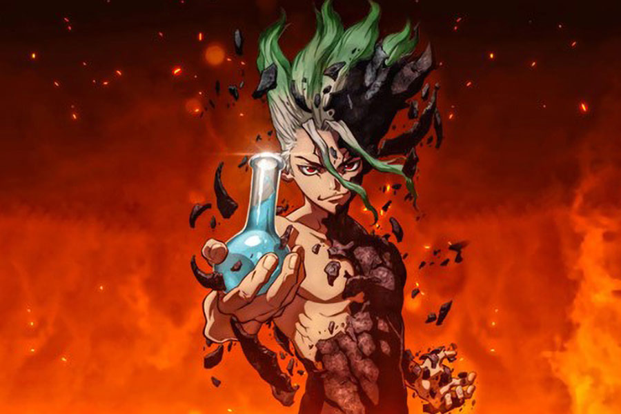 Picture of The main character of Dr. Stone, one of the best anime for gamers.