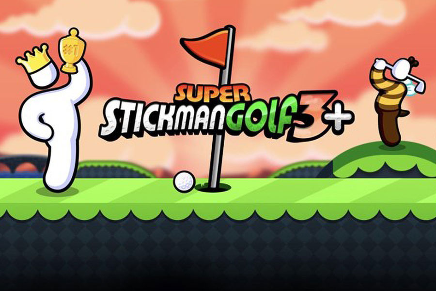 One of the official pictures of Super Stickman Golf 3, one of top offline games for android 2024.