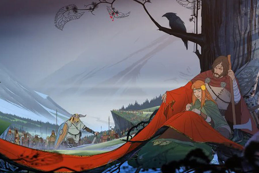 One of the official arts of The Banner Saga, one of the most popular offline ios games.