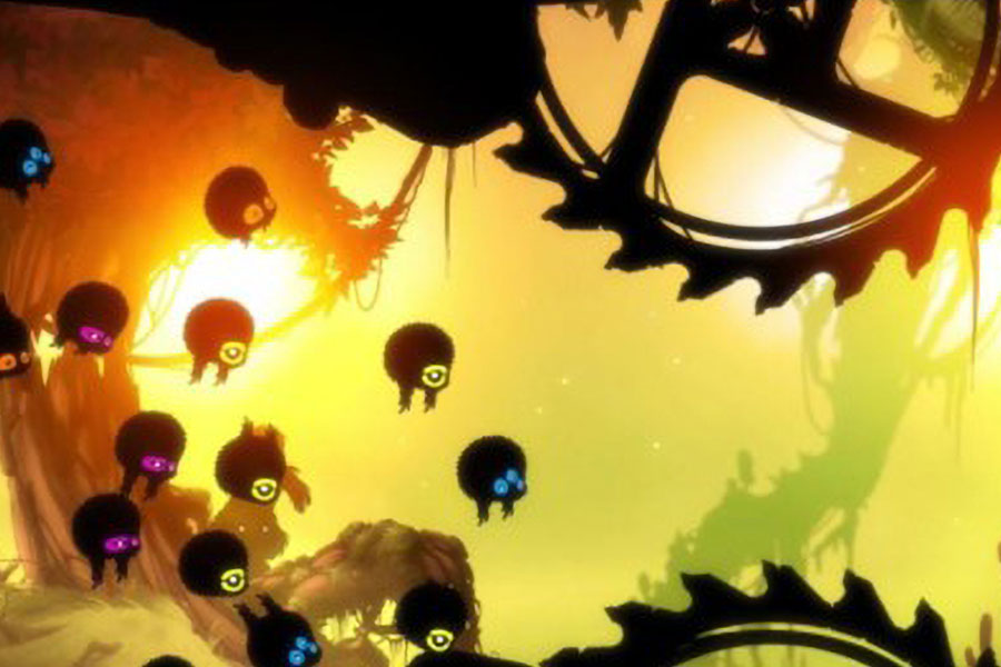 an in Game picture of BADLAND, one of the most popular offline ios games.