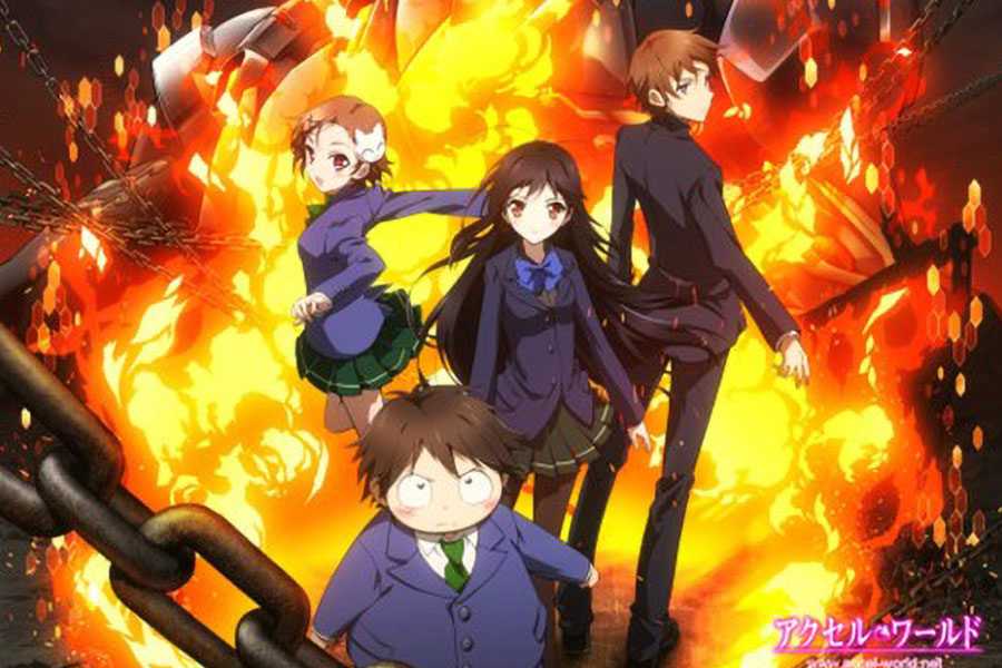 Picture of The main characters of Accel World, one of the best anime for gamers.