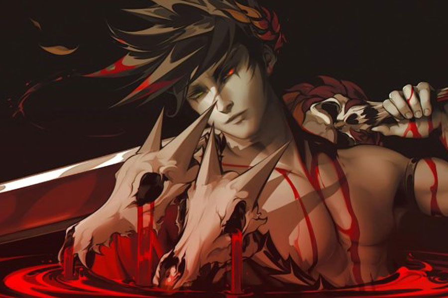 a picture shows zagreus the main character of hades video game.