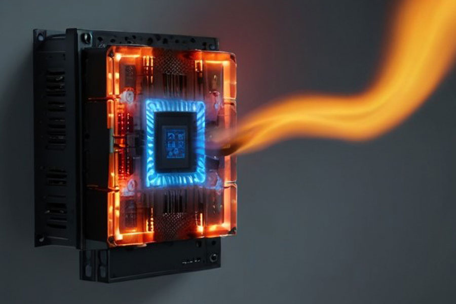 Picture of a cpu at maximum overheat temp. you should consider many factors for cpu temperature while gaming