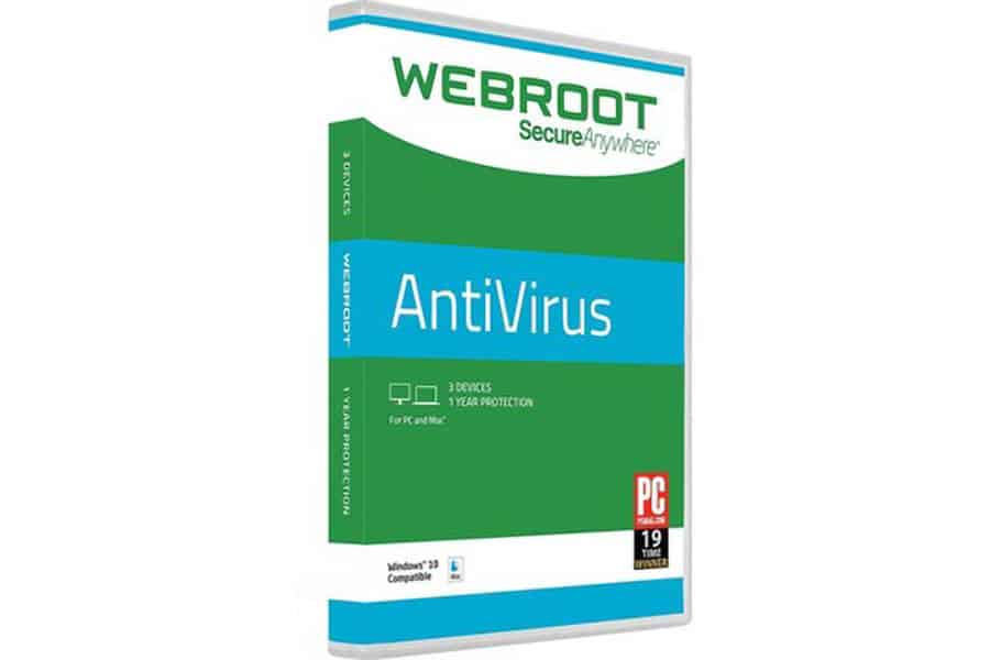 Picture of one Webroot SecureAnywhere Antivirus of the best antivirus for gamers