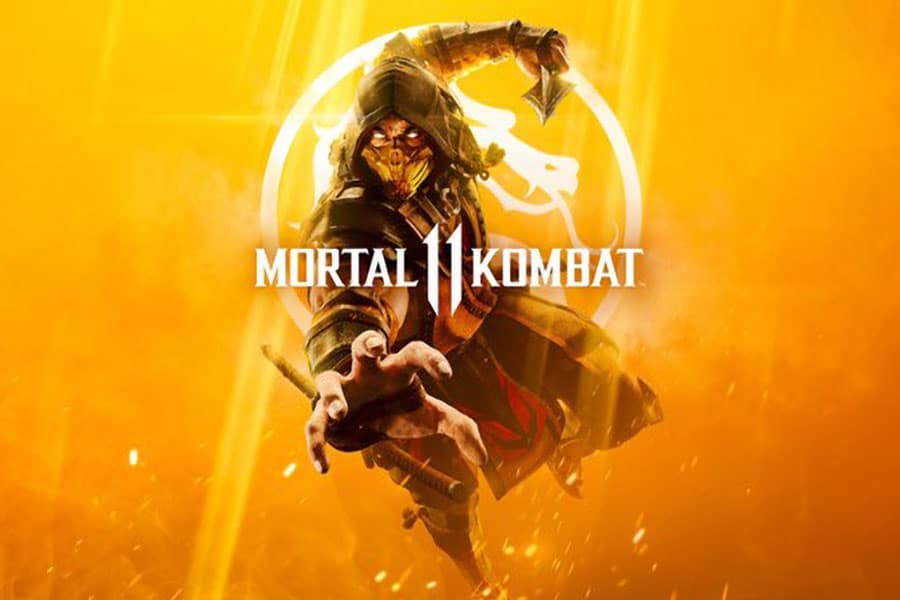 The Official Picture of Mortal Kombat 11 With Scorpion at Center, best fighting game single player.