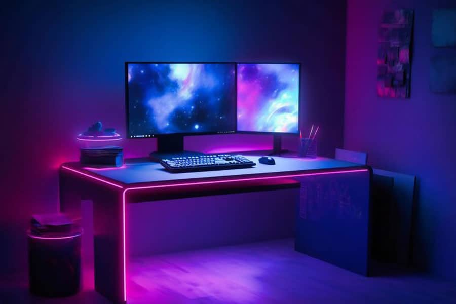 Picture of a Gaming Desk, One of The best gifts for gamers.