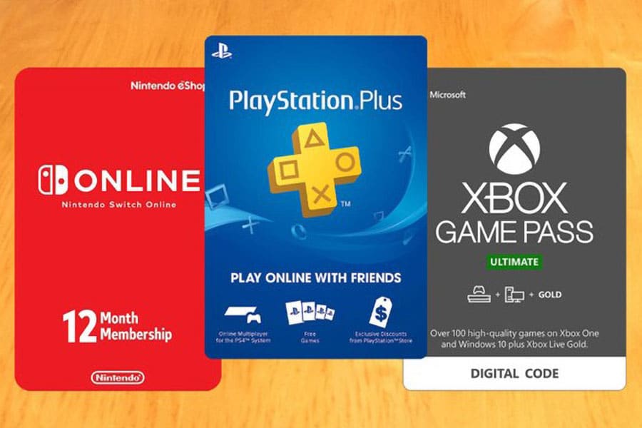 Picture of Various Game Subscription Cards, One of The best gifts for gamers.