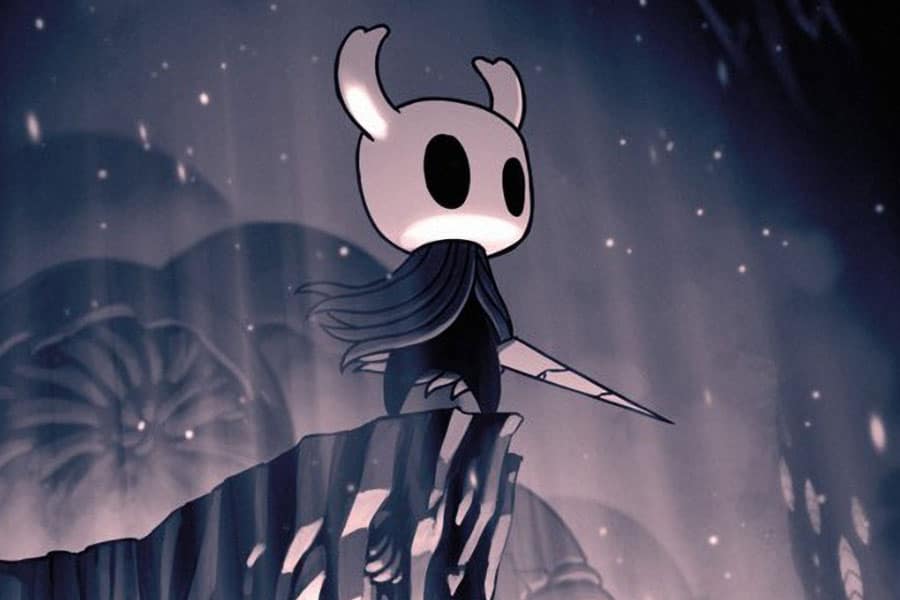 The Official Picture of Hollow Knight and its main character, One of best Nintendo switch games for adults.