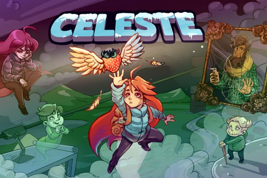 The Official Picture of Celeste and its characters, One of best Nintendo switch games for adults.