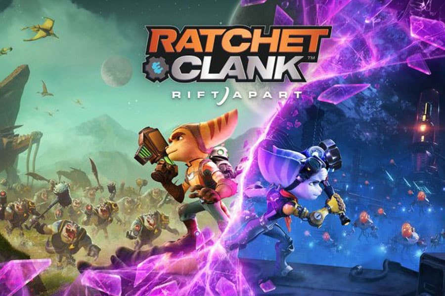 The Official Picture of Ratchet & Clank: Rift Apart Featuring Ratchet and Rivet, One of best ps5 games for casual gamers.