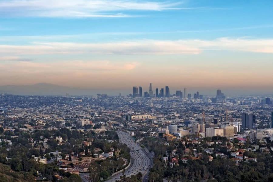 A View of Los Angeles, USA, One of the best places to go for gamers.