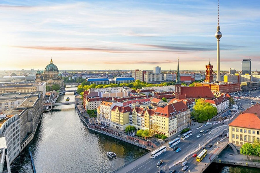 A View of  Berlin, Germany, One of the best places to go for gamers.