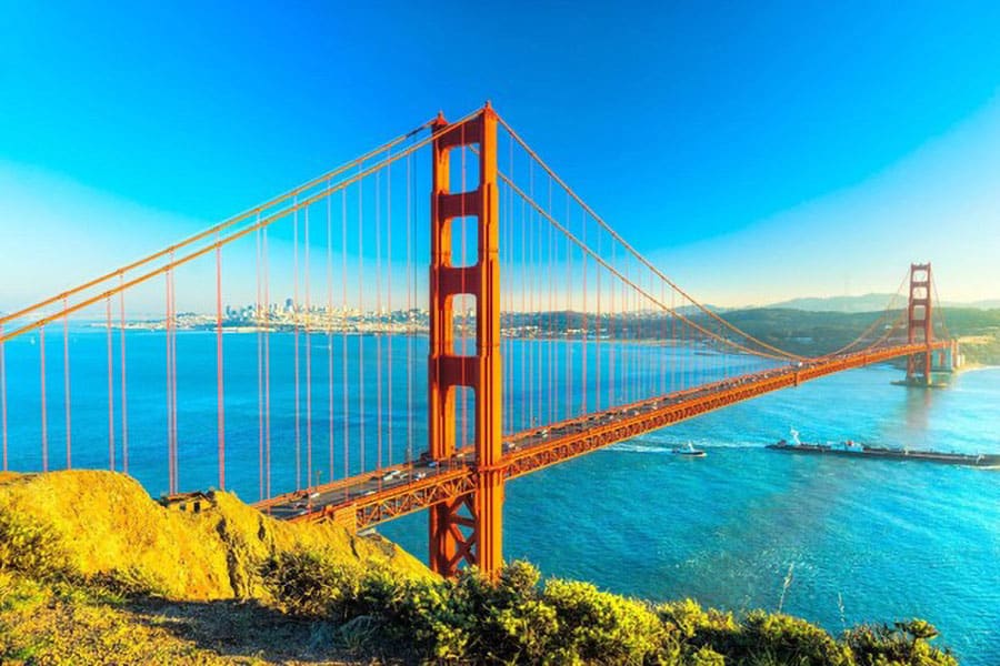 A View of San Francisco, USA, One of the best places to go for gamers.