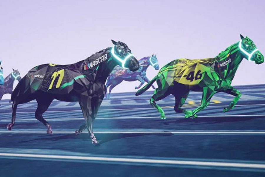 one of the main posters of Zed Run focused on the playable horses in the game.