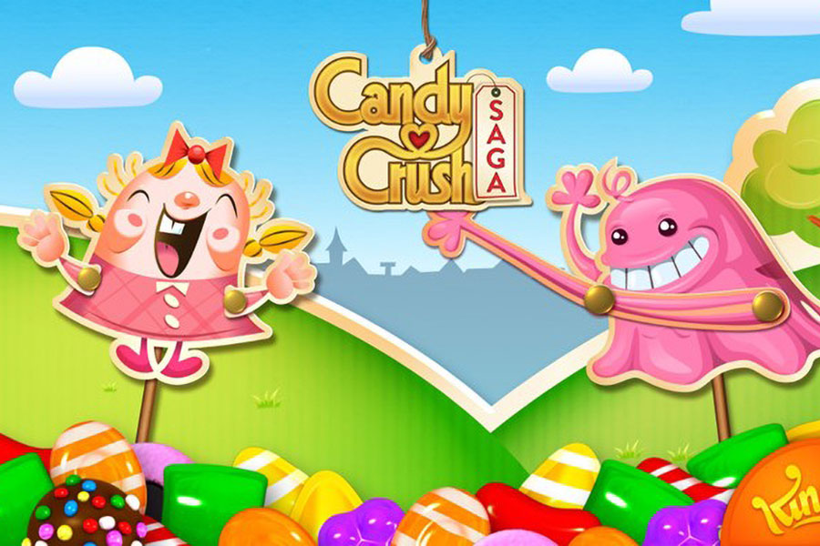 Picture of two Candy Crush Saga Characters, one of mobile games with leaderboards