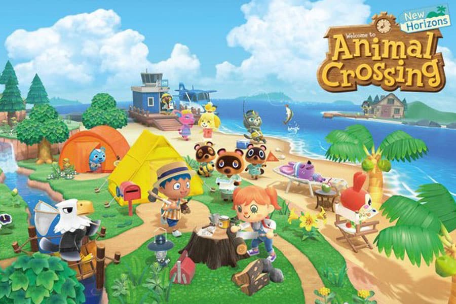 The Official Picture of Animal Crossing: New Horizons Featuring Many Characters, a Most played game in Japan 2024.