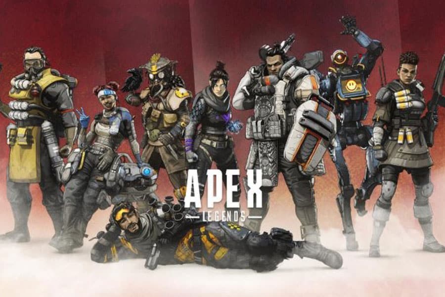 The Official Picture of Apex Legends featuring its many legends, a Most played game in Japan 2024.