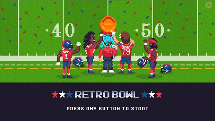 in game Picture of Retro Bowl, One of american football games for nintendo switch.