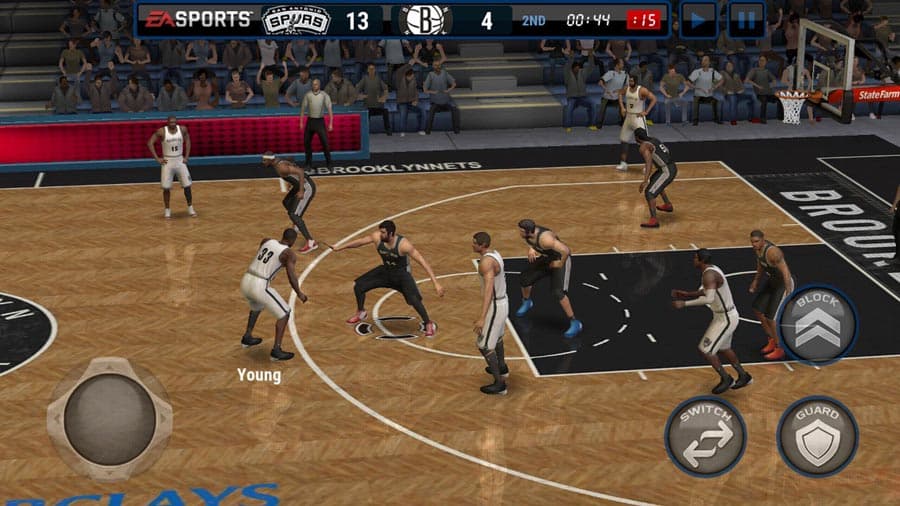 A wallpaper of NBA Live Mobile Basketball, One of the best basketball games for Chromebook.