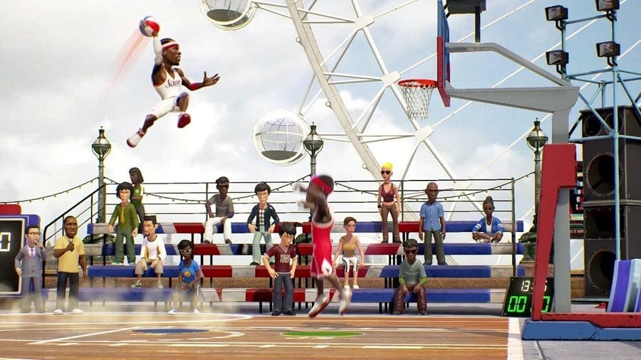 An official wallpaper of NBA 2K playgrounds, one of the best basketball games for switch.