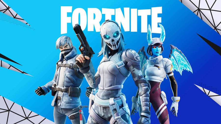 The Official Picture of Fortnite with its characters, One of best aaa games on ios.