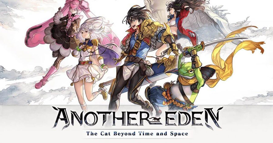 The Official Picture of Another Eden with its characters, One of best adventure games for android.