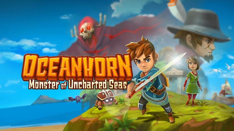 The Official Picture of Oceanhorn with its characters, One of best adventure games for android.