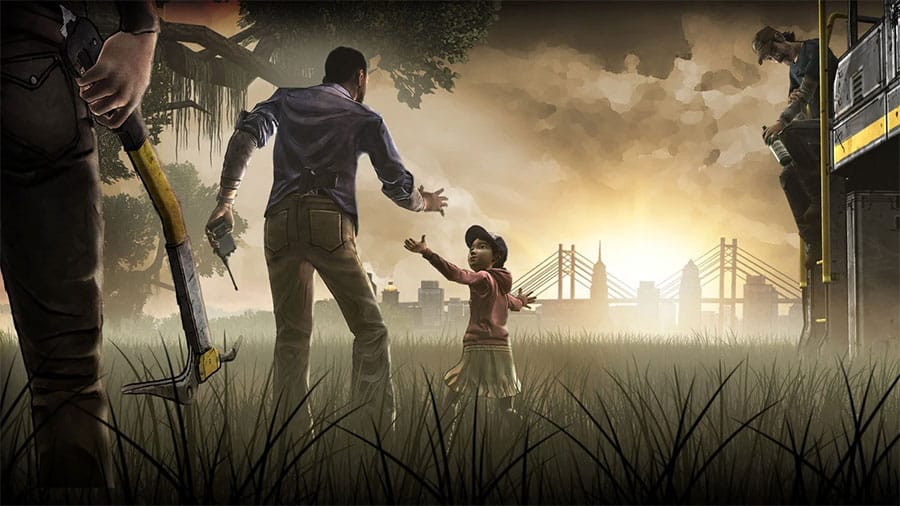 The Official Picture of The Walking Dead: Season One featuring its characters, One of best adventure games for android.