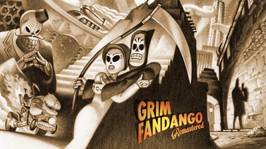 The main wallpaper of Grim Fandango, one of the best adventure games for iphone.