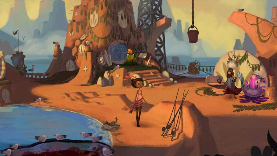 A wallpaper of Broken Age, one of the best adventure games for iphone.