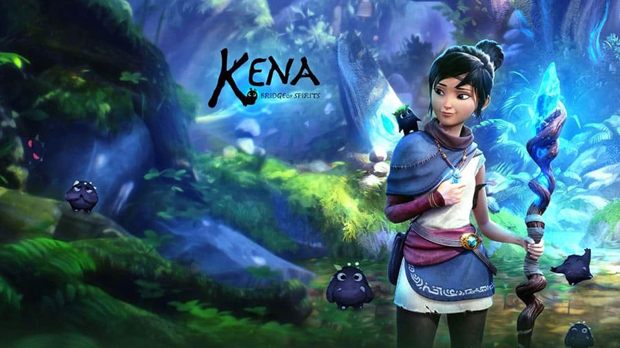 The Official Picture of Kena: Bridge of Spirits Featuring its main character, One of best adventure games for ps5.