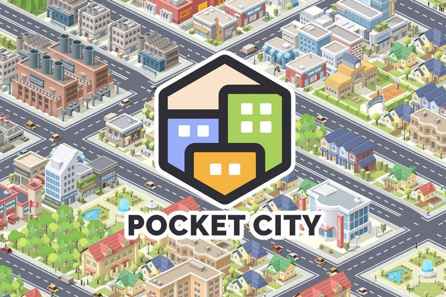 The Official Picture of Pocket City, One of best android games for airplane mode.