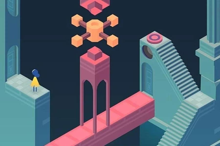 In game picture of Monument Valley 2, One of best android games for airplane mode.