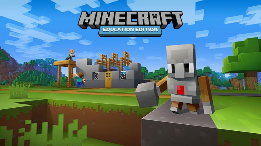 The Official Picture of Minecraft: Education Edition, One of best free ipad games for 10 year olds.