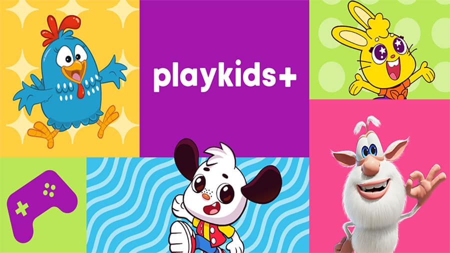 Screenshot of PlayKids showing a mix of educational games and cartoons.