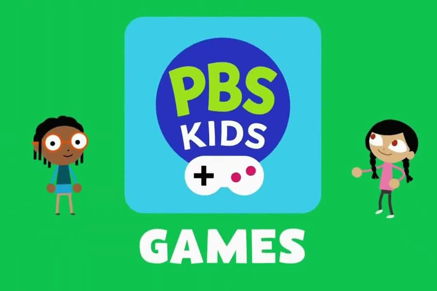 Screenshot of "PBS Kids Games" with characters from popular PBS shows.