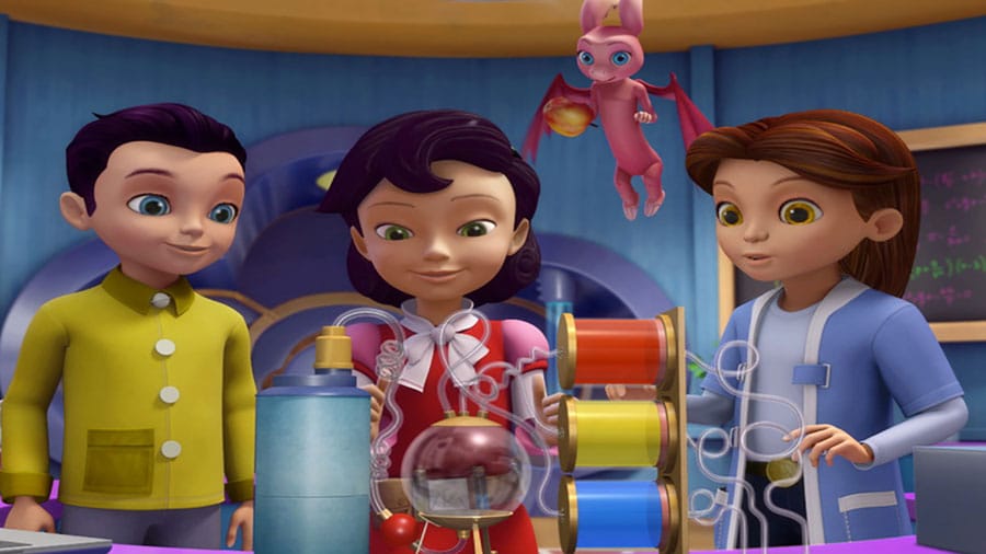 Screenshot of "Leo’s Pad" with animated characters and educational activities.