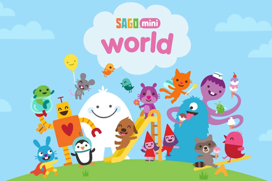 The Official Picture of Sago Mini World, One of best free ipad games for 7 year olds.