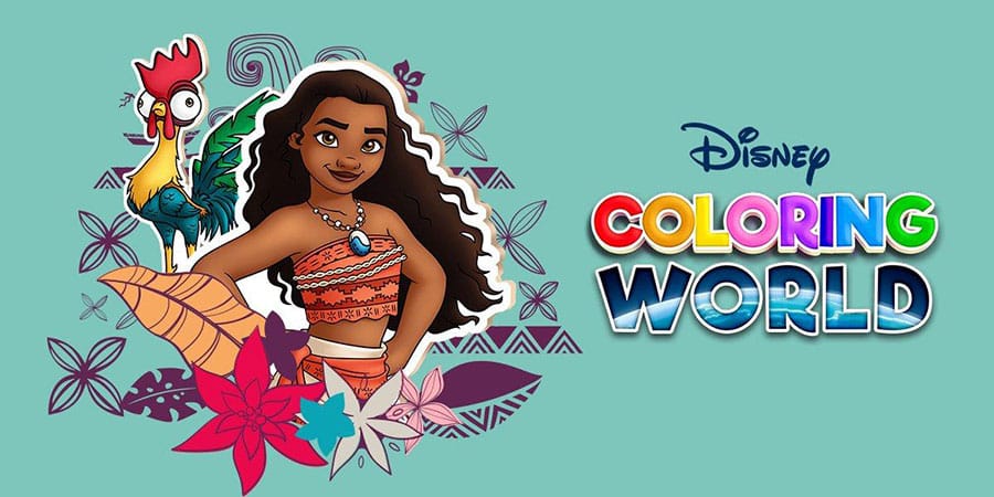 The Official Picture of Disney Coloring World, One of best free ipad games for 8 year olds.