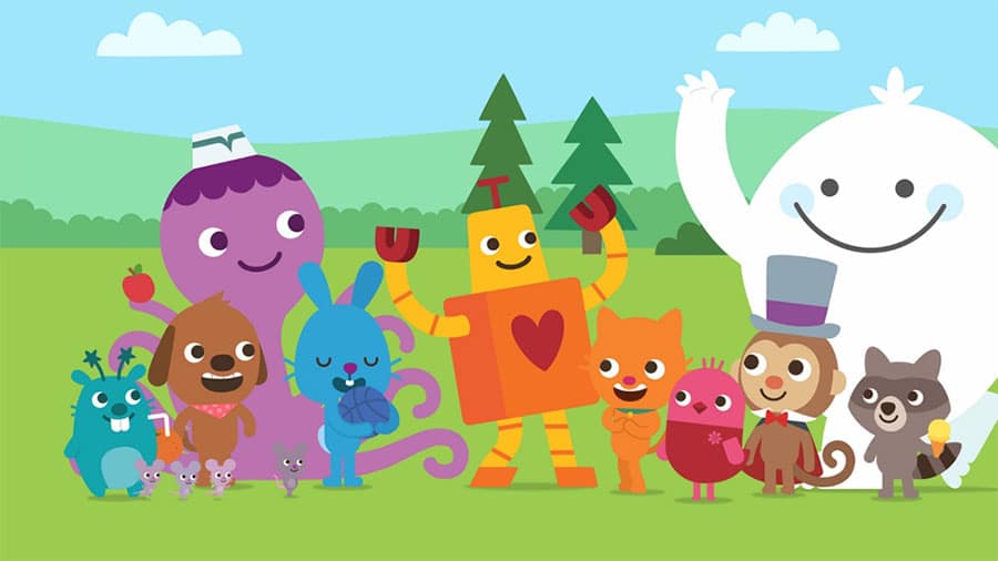 The Official Picture of Sago Mini Friends with its characters, One of best free ipad games for 9 year olds