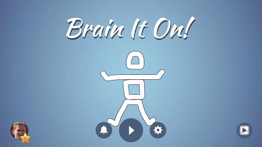 In game picture of Brain It On!, One of best iphone puzzle games for airplane mode.