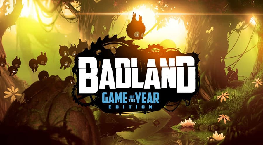 Screenshot of "Badland" showing a small creature navigating a dark forest.