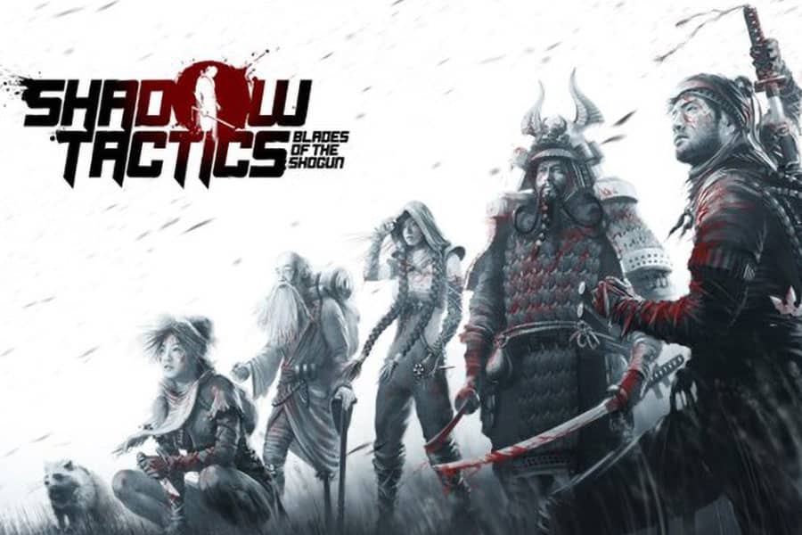 The Official Picture of Shadow Tactics: Blades of the Shogun featuring its characters, One of best samurai games for ps4.