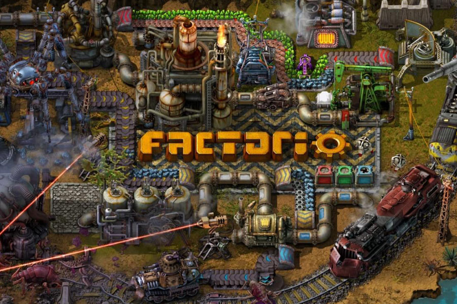 The Official Picture of Factorio, One of best steam games to play while watching tv.